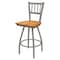 Holland Bar Stool Co 30" Swivel Bar Stool, Nickel Finish, Med Maple Seat X810 - alternate 1